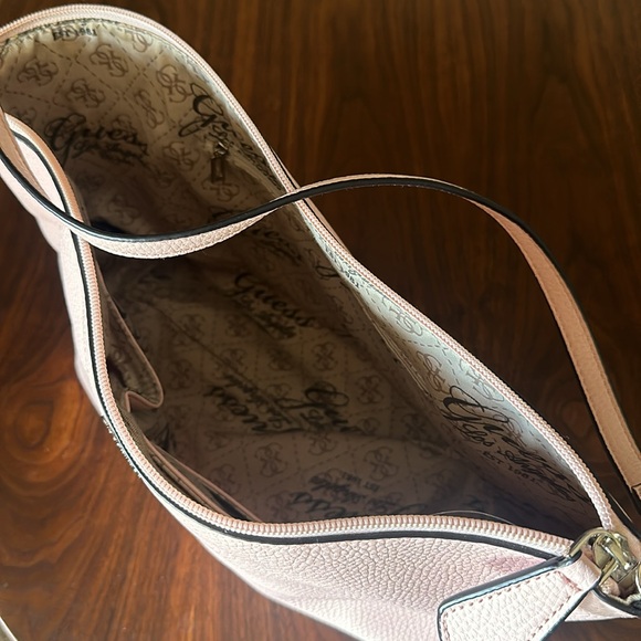 GUESS PINK Pebbled leather-look PURSE - Picture 3 of 9